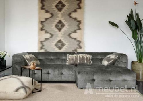Loungebank Castricum - loungebanken - Grijs, Huis en Inrichting, Banken | Sofa's en Chaises Longues, Nieuw, Stof
