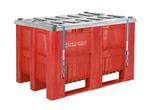 Palletbox 1200x800xH740mm CB1 + deksel UN-keur rood/grijs, Ophalen of Verzenden, Nieuw