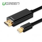 Mini Dislayport DP Male HDMI Male cable Zwart 1.5 Meter, Nieuw, Verzenden