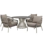Arezzo Pasadena low dining tuinset 140xH69 cm 5 delig sand, Ophalen of Verzenden, Nieuw