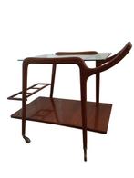 Serveerwagen - Glas, Hout, Metaal, Rubber - Serveertafel, Nieuw