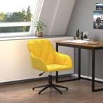 Draaistoel Fluweel Geel - Topdeal! - Retourdeal, Geel, Nieuw, Ophalen of Verzenden, Bureaustoel
