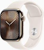 Apple Watch Series 10 42 mm titanium kast goud op, Verzenden, Zo goed als nieuw