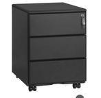 Metalen Mobiele Kantoorkast met 3 Laden, Huis en Inrichting, Verzenden, Nieuw