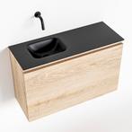 MONDIAZ OLAN 80cm toiletmeubel washed_oak. LEX wastafel, Ophalen of Verzenden, Nieuw, Bad