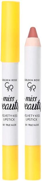 GOLDEN ROSE MISS BEAUTY VELVETY KISS 01 TRUE NUDE LIPSTICK.., Verzenden, Nieuw