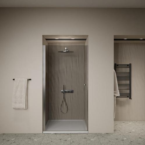 Nisdeur | BWS | Marip | 6mm | 90x190 cm | Mat Chroom, Doe-het-zelf en Verbouw, Sanitair, Douche, Nieuw, Chroom, Ophalen of Verzenden