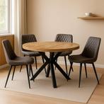 Super deal: OVALE of RONDE eettafel + 4 stoelen vanaf €400, Ophalen, Nieuw, 4 tot 6 stoelen