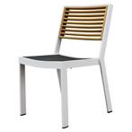 York dining tuinset 200x90xH75 cm 5 delig aluminium wit teak, Tuin en Terras, Tuinsets en Loungesets, Ophalen of Verzenden, Nieuw