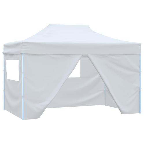 Partytent met 4 zijwanden inklapbaar 3x4,5 m wit (Overige), Huis en Inrichting, Overige Huis en Inrichting, Nieuw, Verzenden