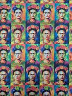 FRIDA KAHLO - ESCLUSIVO TESSUTO IN COTONE STAMPATO SU PANAMA, Antiek en Kunst
