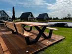 Picknicktafels met stalen X frame gratis bezorgd!, Tuin en Terras, Picknicktafels, Nieuw, Staal, Rechthoekig, Verzenden