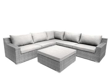 7-persoons Loungeset Colorado Blended Grey met beige kussens beschikbaar voor biedingen