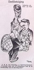 Spotprent met Deckers en Beerenbrouck (lijst optie, Lithos), Antiek en Kunst, Verzenden