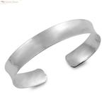 Zilveren hoogglans klemarmband, Sieraden, Tassen en Uiterlijk, Armbanden, Verzenden, Nieuw, Zilver