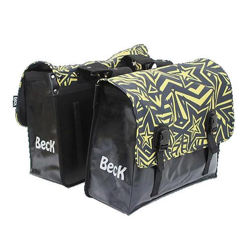 Beck Dubbele Fietstas Classic Gold Stars, Fietsen en Brommers, Fietsaccessoires | Fietstassen, Nieuw, Verzenden