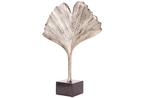 Decoratief beeld GINKGO LEAF 44cm zilver handgemaakt metaal, Ophalen of Verzenden, Nieuw
