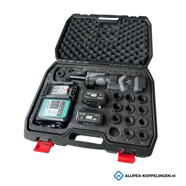 ACTIE  Professionele Alupex perstang 18V met 12 persbekken, Doe-het-zelf en Verbouw, Gereedschap | Handgereedschap, Nieuw, Ophalen of Verzenden