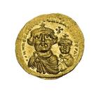 Byzantijnse Rijk. Heraclius (610-641 n.Chr.). Solidus, Postzegels en Munten