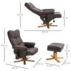 TRUUSK Relaxfauteuil Met Ligfunctie Massagestoel Met Voetenb, Huis en Inrichting, Fauteuils, Verzenden, Nieuw