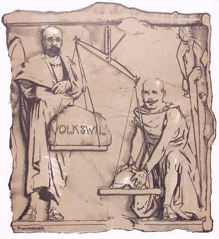 Griekse politiek tijdens Eerste Wereldoorlog op Spotprent, Antiek en Kunst, Kunst | Litho's en Zeefdrukken, Verzenden