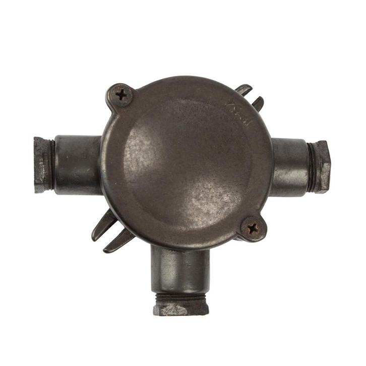 Jaren 30 Vintage Lasdoos T Zwart Brons Tuinverlichting, Doe-het-zelf en Verbouw, Elektra en Kabels, Nieuw, Stopcontact, Verzenden