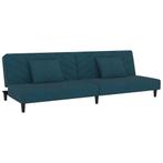Blauwe Fluweel Slaapbank - Retourdeal voor Stijlvolle Woning, Blauw, Ophalen of Verzenden, 80 cm, 200 cm