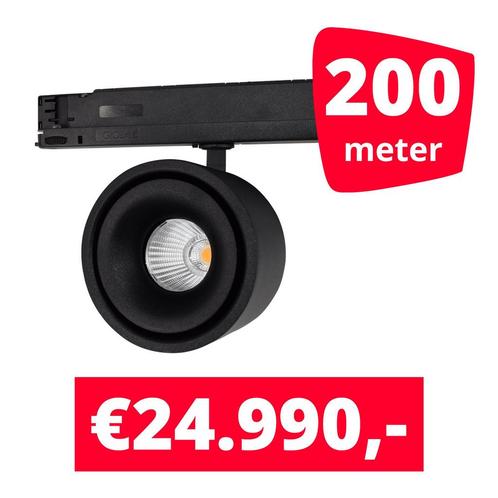 *TIP* LED Railverlichting Ultimo Zwart 200 spots + 200M, Zakelijke goederen, Kantoor en Winkelinrichting | Winkel en Inventaris