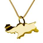 Gouden Landkaart Zuid Tirol ketting hanger, Verzenden, Nieuw