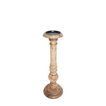 kandelaar mango hout bol 20cm beschikbaar voor biedingen