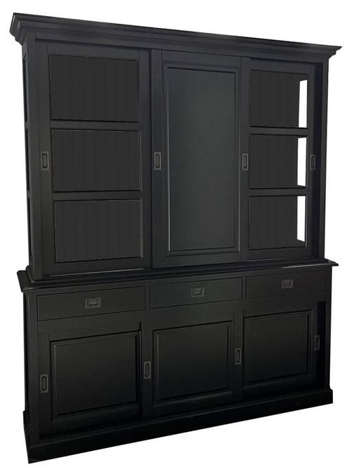 Buffetkast zwart - zwart  Deurne 180cm dichte middendeur, Huis en Inrichting, Kasten | Buffetkasten, Ophalen of Verzenden