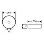Waskom BWS Dink 36x36 Cm Rond Geborsteld Brons Koper / Mat, Doe-het-zelf en Verbouw, Sanitair, Ophalen of Verzenden, Nieuw