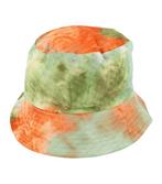 Bucket Hat Omkeerbaar Tie Dye Groen Oranje, Verzenden, Nieuw