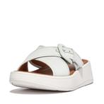 -30% FitFlop  FitFlop F-mode buckle canvas flatform cross sl, Kleding | Dames, Schoenen, Slippers, Nieuw, Verzenden, Blauw