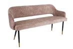 Design bank PARIS 160cm grijs fluwelen rugleuning gouden, Ophalen of Verzenden, Nieuw