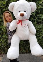 Grote witte knuffelbeer teddybeer met i love you tekst 19..., Kinderen en Baby's, Speelgoed | Knuffels en Pluche, Ophalen of Verzenden