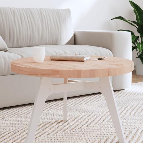 vidaXL Tafelblad rond Ø70x4 cm massief beukenhout, Huis en Inrichting, Tafels | Eettafels, Nieuw, Verzenden