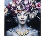 Wandfoto Flower Art Lady 80x80 cm | Kare design, Huis en Inrichting, Ophalen of Verzenden, Nieuw