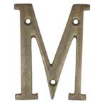 Letter groot M, brons antiek, Huis en Inrichting, Woonaccessoires | Overige, Nieuw, Ophalen of Verzenden