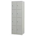 Nieuwe metalen locker | 8 deurs - 2 delig | kluisjes | grijs, Nieuw, Modern, Ophalen of Verzenden
