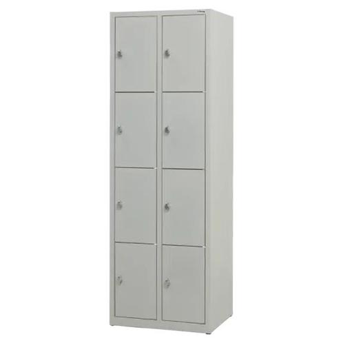 Nieuwe metalen locker | 8 deurs - 2 delig | kluisjes | grijs, Huis en Inrichting, Kasten | Lockerkasten, Nieuw, Ophalen of Verzenden