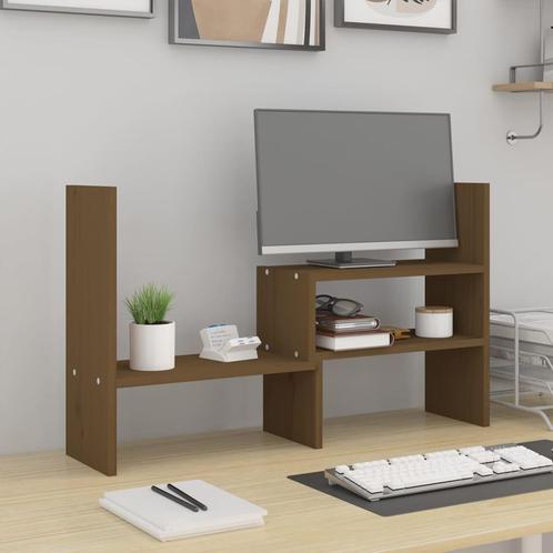 vidaXL Monitorstandaard (39-72)x17x43 cm grenenhout, Computers en Software, Overige Computers en Software, Nieuw, Verzenden