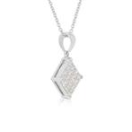 Halsketting - 18 karaat Witgoud - 0.96ct. tw. Diamant, Sieraden, Tassen en Uiterlijk, Kettingen, Nieuw