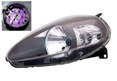 Fiat Grande Punto 2008-2012 Koplamp Zwart Links (Koplampen), Auto-onderdelen, Verlichting, Nieuw, Verzenden