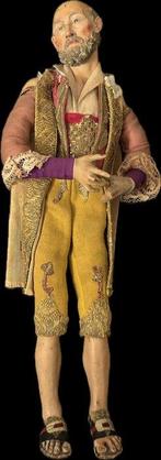 Napolitaanse kerststal - man met baard - 37 cm - Aardewerk,