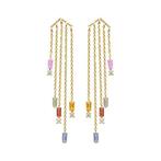 Oorbellen - 14 karaat Geel goud - 1.45ct. tw. Saffier -, Nieuw