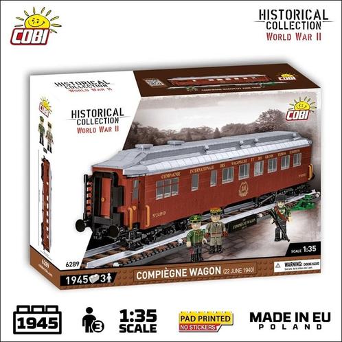 COBI 6289 Compiegne Wagon 1940 (Leger bouwsets), Kinderen en Baby's, Speelgoed | Bouwstenen, Nieuw, Verzenden