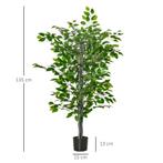 TRUUSK Kunstmatige Ficusboom Groot 135 Cm Kunstplant, Plasti, Huis en Inrichting, Verzenden, Nieuw