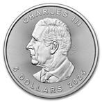 Canada. 5 Dollars 100 x 2025 1 oz $5 CAD Canadian Silver