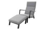 VDG Costa relaxstoel + Hocker - sunbrella - Light grey, Verzenden, Nieuw, Overige materialen